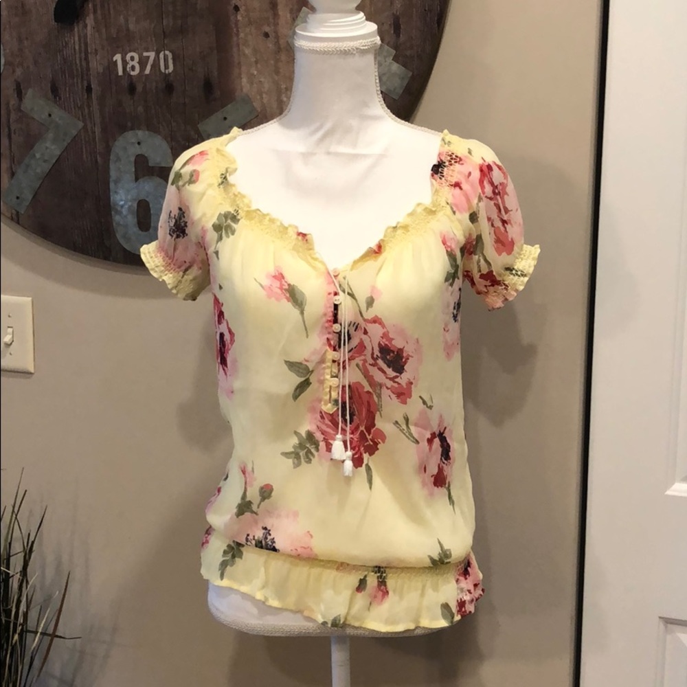 Abercrombie & Fitch semi sheer blouse